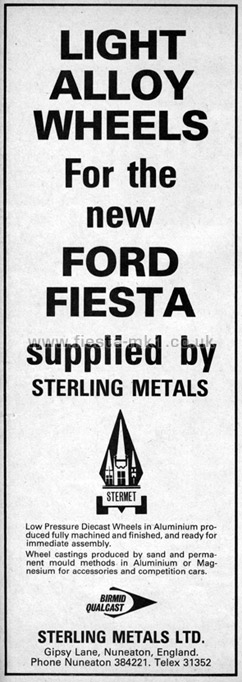 Fiesta MK1: Sterling Metals