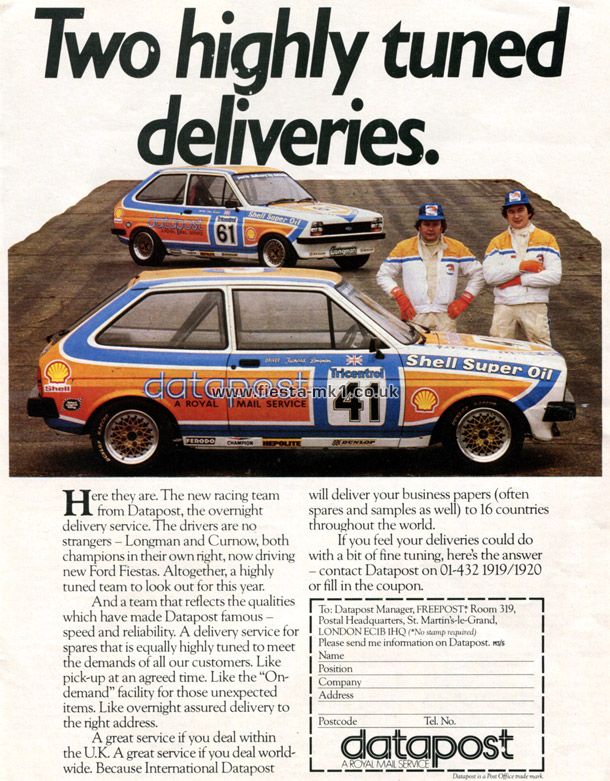 Fiesta MK1: Datapost Racing Team